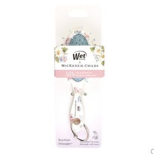 MacKenzie-Childs Floral Keychain Detangler - White with Pastel Accents